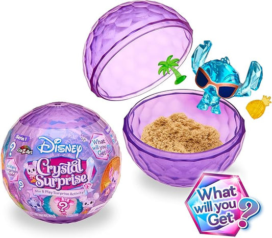 Cra-Z-Art Disney Crystal Surprise Series 1, Mini Collectible Crystal Figures with Activity Compound, Collectible Blind Bag Inspired Figures, Kids Toys for Ages 3 and Up