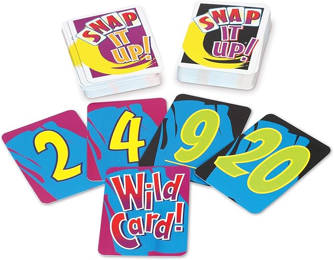Learning Resources Snap It Up Math: Addition and Subtraction Card Game,90 Cards, 2-6 players, Grades 1 and Up, Ages 6 and Up