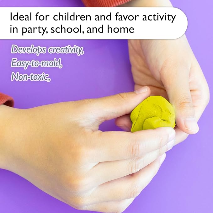 BAZIC Modeling Clay Yellow Color 1 LB, Light Dough Art Craft, Non Toxic Gift for Artist Kids Toddler Boys Girls, Bulk for Classroom, 24-Packs