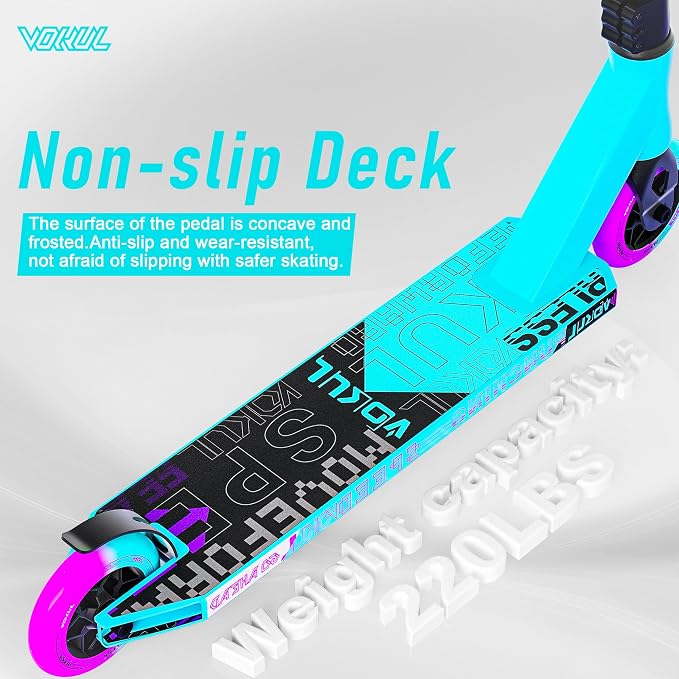 VOKUL K1 Pro Stunt Trick Scooter for Kids 8 Years and Up Freestyle Skate Park Street for Boys Girls