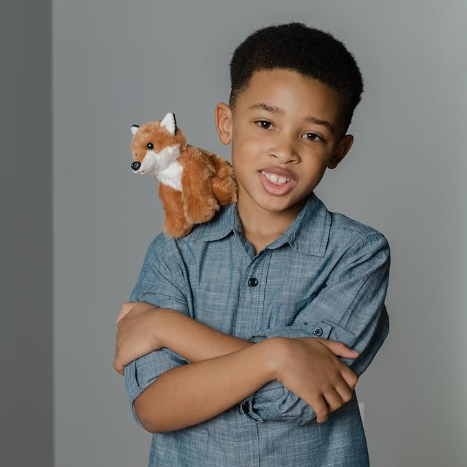 The Petting Zoo Fox Stuffed Animal Plushie, Gifts for Kids, Wild Onez Babiez Zoo Animals, Fox Plush Toy 6 inches