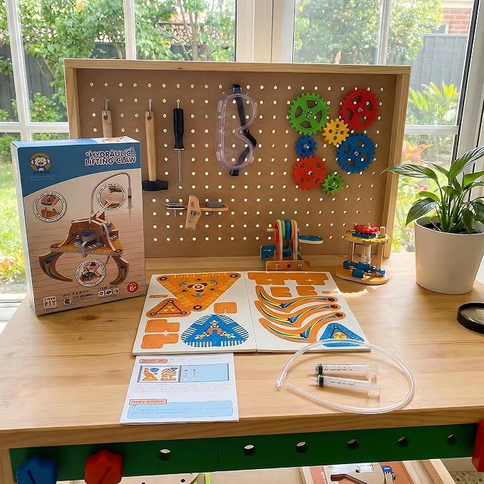 STEM Hydraulic Claw Model Science Kit, Educational Engineering Mechanics Toy for Kids, Teach Hydraulic Transmission Principle