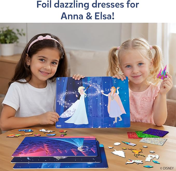 Skillmatics Foil Fun - Disney Frozen, Mess-Free Art for Kids, Craft Kits & Supplies, DIY Creative Activity, Travel Toys, Gifts for Fans of Elsa, Anna, Olaff, Girls, Boys, Ages 4, 5, 6, 7, 8, 9