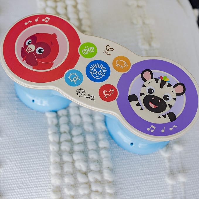 Baby Einstein First Tunes Drum & Shakers Musical Gift Set, with Maracas and Toy Drum, Ages 6 Months and Up