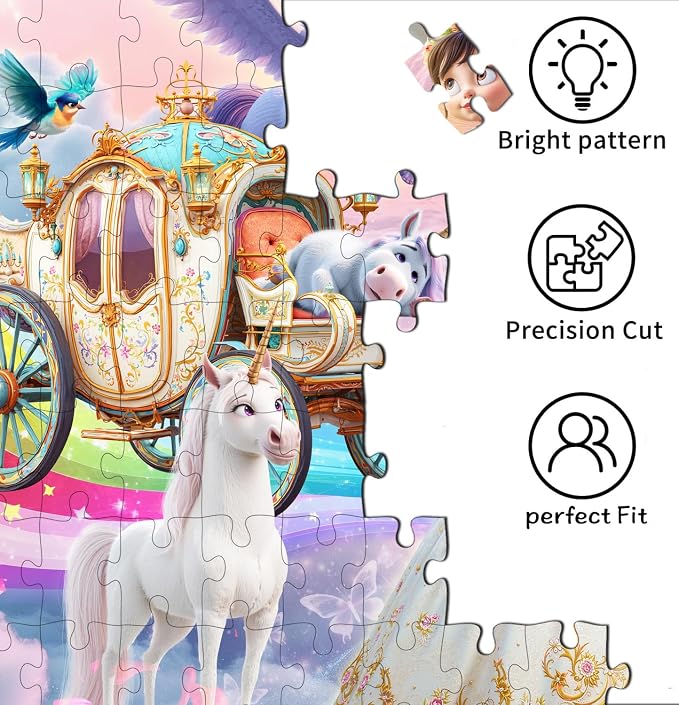 Puzzles for Kids Ages 6-8 8-10 Year Old, 200 Piece Jigsaw Puzzle for Adults Toddler Children Learning Educational Puzzles Toys Birthday Gifts for Girls Boys