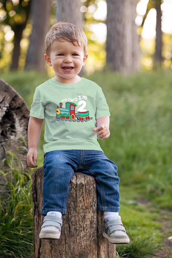 Unordinary Toddler 2nd Birthday Shirt boy Chugga Chugga Two Two Train im 2 Years Old Second Birthday Tshirt