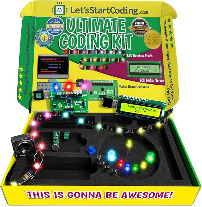 Ultimate Coding Kit for Kids 8-12+. Coding Game for Tweens with 100+ Free Code & STEM Projects. Girls & Boys Learn STEM Hands-On with C++ Programming. Makes a Great Gift for Techy Teens.