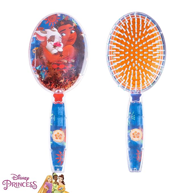 Moana Hair Brush with Magical Sparkling Stars Confetti HairBrush - Kids Hair Brush Ages 3+