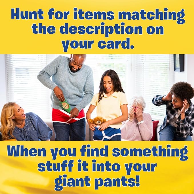 TOMY Fill Your Pants Game - Simple and Fast Paced Family Games for Kids and Adults - Kid Gifts and Activities for Family Night - Ages 6 Years and Up