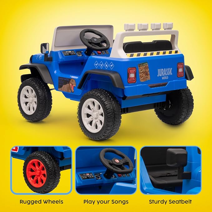 Jurassic - Ride On Toy for Kids, LED Headlights, Music and Horn