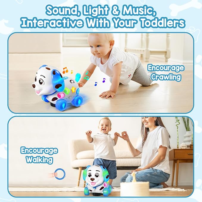 Musical Toys for 1 Year Old Boy Gifts, Baby Toys 6-12-18 Months, Learning Puppy Toy for 1 Year Old Boy Gifts, Bilingual Educational with Music Light, 1st Birthday Gift for Boy Girl, Toddlers