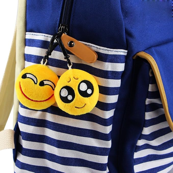 Dreampark emoticon Keychain, Emoticon Plush Key Chain Bulk Toy Valentine's Day Gifts Birthday Party Favors Supplies, Treasure Box Rewards Carnival Prizes Easter Basket Stuffers for Kids, 2" Set of 30