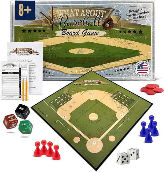 Baseball Gifts for Boys 8-12, Baseball Board Games for Kids and Adults with Dice, Tokens, & Score Pad, Fun Indoor Game with Basic and Advanced Play, Family Friendly Sports Board Game for All Ages