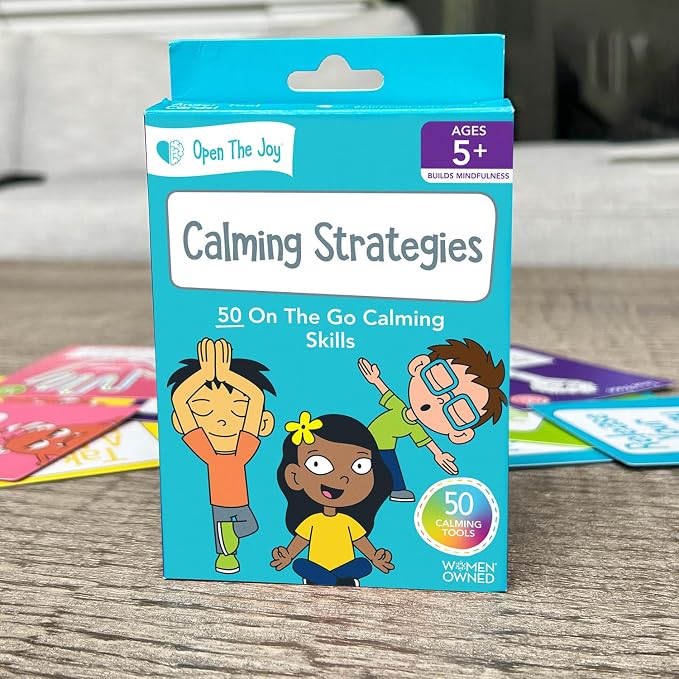 Open The Joy Calming Strategies Cards for Kids - Mindfulness Activities, Stress Relief Techniques, and Emotional Regulation Tools - Ages 4 and Up