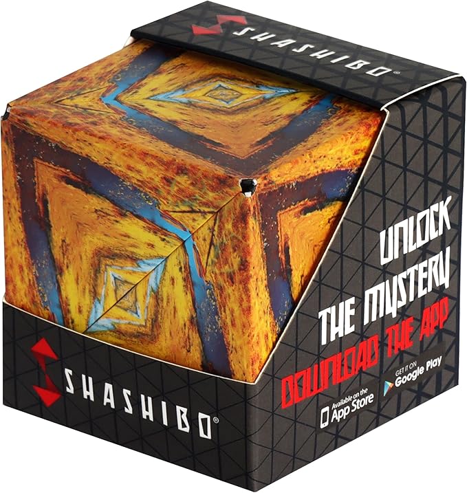 Shashibo Sensory Fidget Toy for Adults & Kids, Stress Relief Fidget Toy for Adults, Teens & Kids, Cool Fidget Toys for Desk, Classroom Must Have, Sensory Shape Shifting Cube, 100+ Possible Shapes