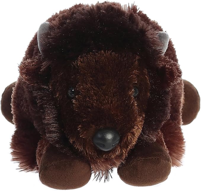 Aurora® Adorable Flopsie™ Bison Stuffed Animal - Used to Create Imaginative Play Adventures - Perfect for Birthdays, Kids and Adults, All Ages - Brown 12 Inches