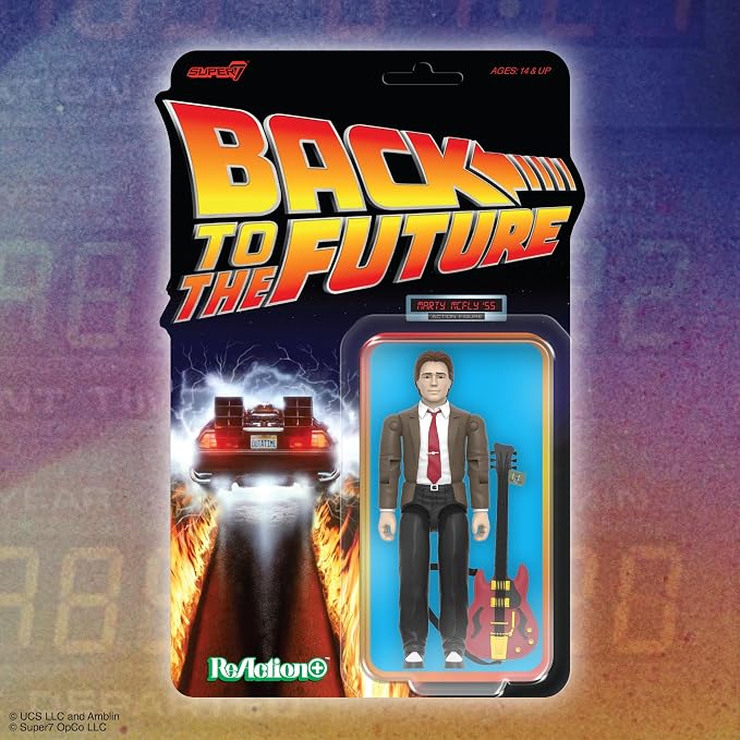 Super7 Reaction+ Back to the Future Marty McFly (1955) - 3.75" Back to the Future Action Figure with Accessories - Classic '80s Movie Collectibles and Retro Toys