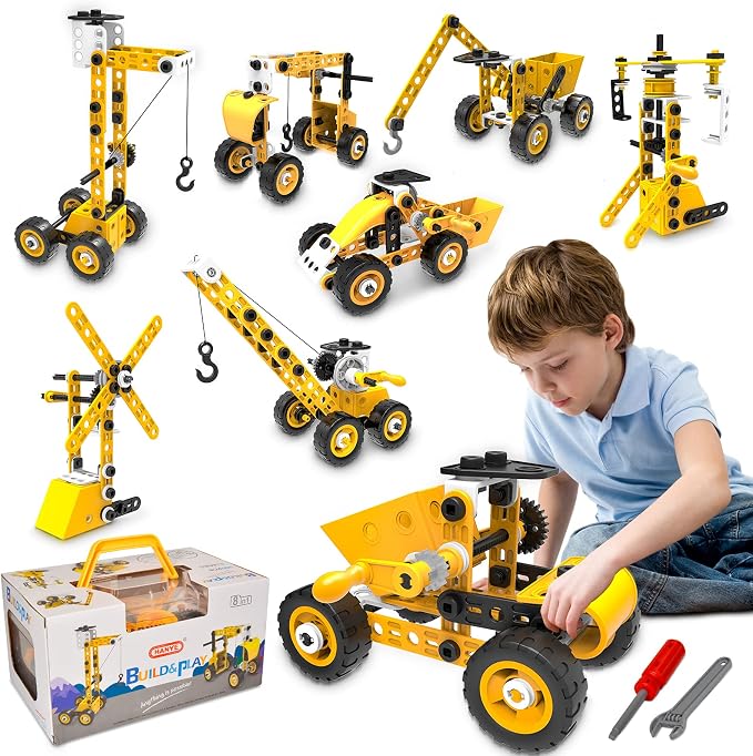 HOMETTER STEM Building Toys, 10 in 1 Construction Set for Preschool Kids, Educational Creative Games Holiday Idea Gift for 5+ Years Old, Stem Activities for Kids Ages 4-8 5-7 6-8 Boy Birthday Gifts