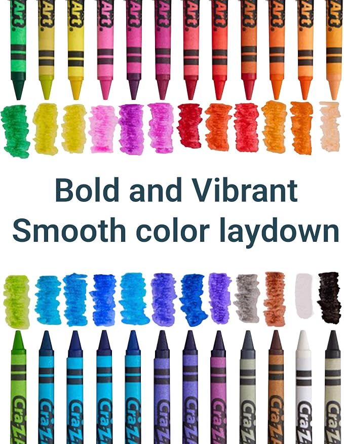 Cra-Z-Art Crayons, Bulk Pack, 24 Count, 24 Packs of Crayons, Bulk School Supplies for Classroom, Back to School Essentials