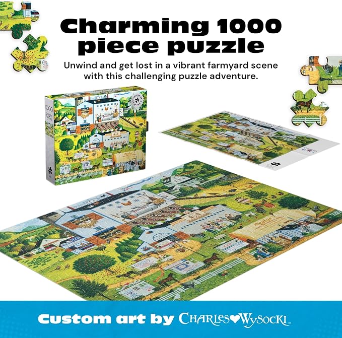 Buffalo Games Silver Select – Charles Wysocki Sunny Side Up - 1000 Piece Jigsaw Puzzle for Adults – Precision-Cut Pieces, Beautiful Artwork, and Hours of Relaxing Fun