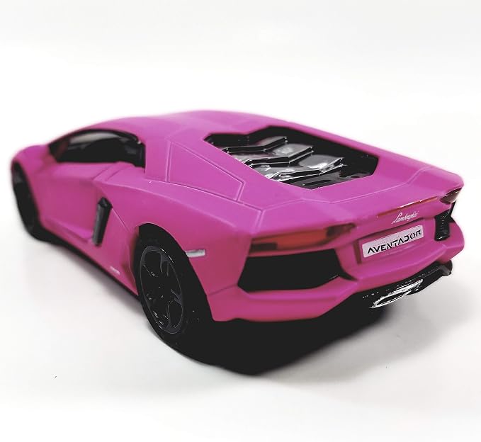 Kinsmart HOT Pink Matte Aventador LP-700 138 O Scale Diecast Car, Small
