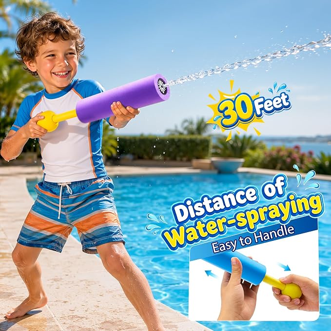 8 Pack Water Squirt Toys for Kids Age 1-3 4-8 8-12, Toddlers Squirter Toy, Swimming Pool Games Playset, Sensory Beach Outdoor Activity, Water Spraying for Boys Girls Birthday Gifts 3 4 5 6 7 8