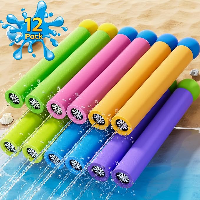 12 Pack Water Squirt Toys for Kids Age 1-3 4-8-12, Toddlers Squirter Toy, Swimming Pool Games Playset, Sensory Beach Outdoor Activity, Water Spraying for Boys Girls Birthday Gifts 3 4 5 6 7 8