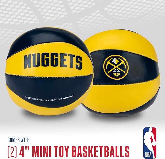 Franklin Sports NBA Toy Basketballs - 2 Pack of Kids Soft Mini Basketballs for Over The Door + Indoor Hoops - NBA Fan Shop