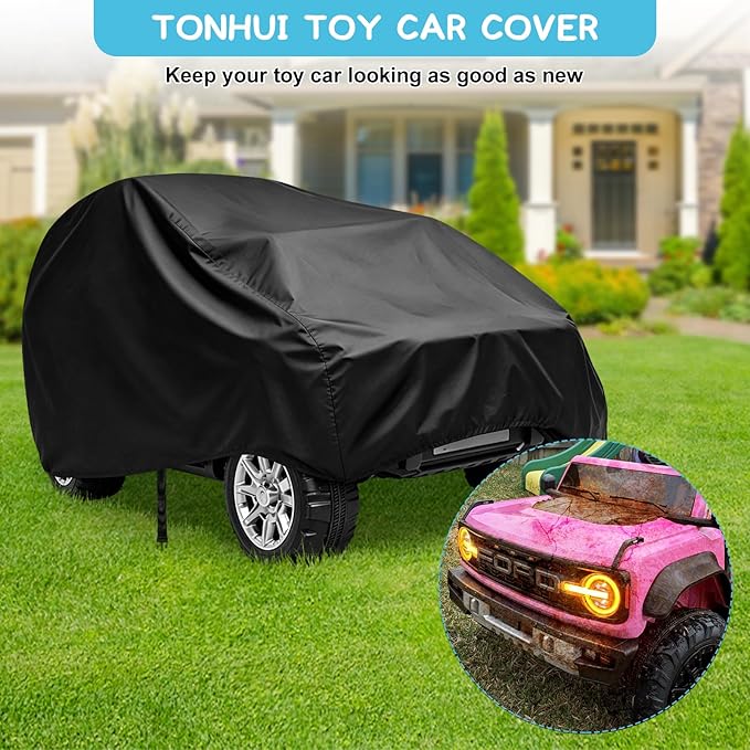 Kids Ride-On Toy Car Cover, Outdoor Wrapper Resistant Protection for Electric Battery Powered Children Wheels Toy Vehicles - Universal Fit, Water Resistant
