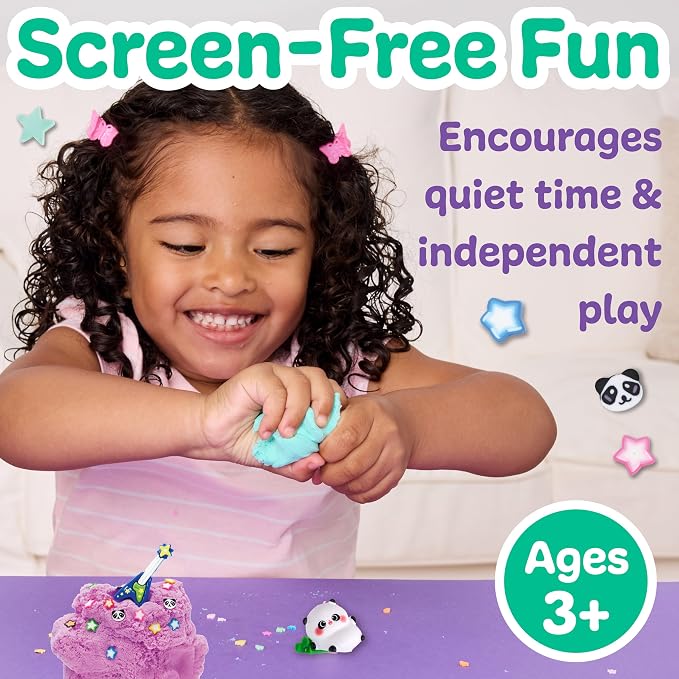 Creativity for Kids Sensory Minis Panda Kit | Cloud Clay Sensory Toy for Toddlers | Squish, Scoop & Discover Panda Surprise Pieces | Mess-Free, Screen-Free Travel Activity for Kids (Ages 3+)