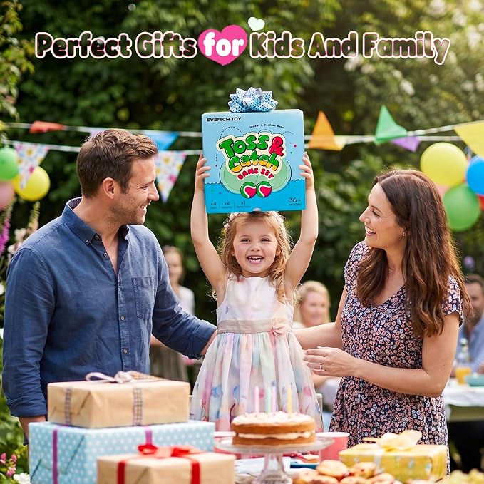 Upgraded Toss and Catch Ball Game Set, Beach Pool Toys Outdoor Games for Kids Toys, Outside Family Lawn Yard Games, for Boys Girls 3 4 5 6 7 8 9 10 11 12 Years Old