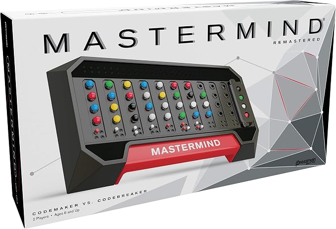 Pressman The Original Mastermind: The Strategy Game of Codemaker Vs. Codebreaker | Multicolor | Great Gift Idea | Promotes STEM Principles | 2 Players, Ages 8+