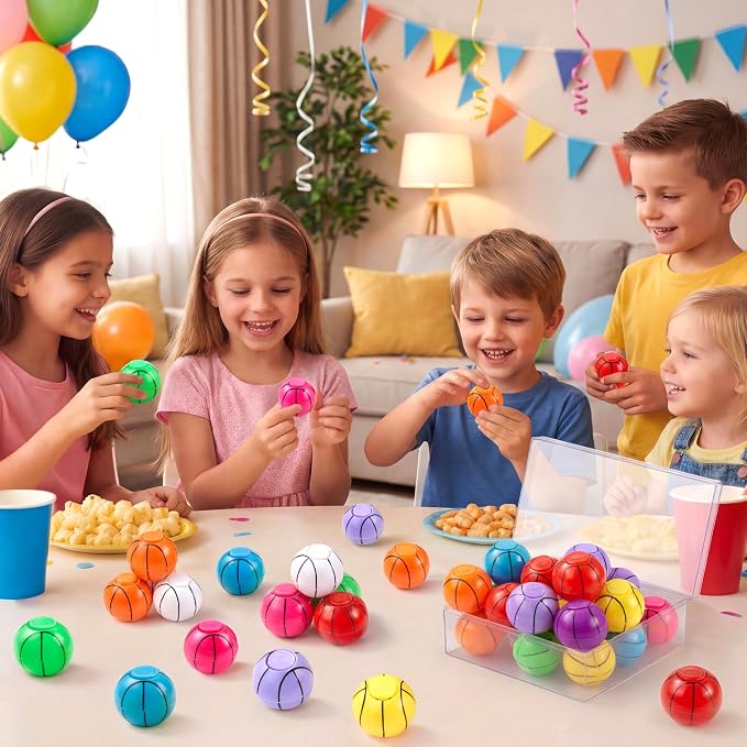JOYIN 36 Pack Basketball Fidget Spinners for Kids, Goodie Bag Stuffers for Birthday Party, Basketball Party Favors, Fidget Toys Bulk, Stress Balls, Treasure Box for Classroom