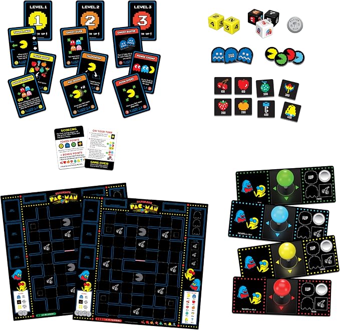 Ultimate PAC-MAN Board Game - Retro Arcade Classic! - Official Licensed - 2-4 Players, Ages 8+