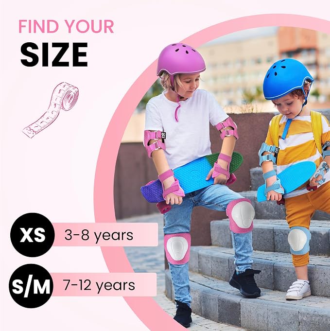 99FLIPS 6pcs Complete Set 3-12 Years- Knee Pads Elbow Pads and Wrist Guards for Kids and Toddler