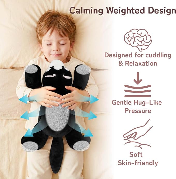 Niuniu Daddy 20" | 3.3 Pound Weighted Husky Stuffed Animal Plushie for Adults & Kids, Large Weighted Lap Pillow for Comfort, Soft Sensory Stuffy Toy as Gift for Holidays