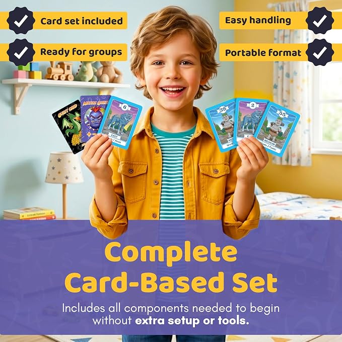 Matica Quest: The Fantasy Math Card Game for Kids Ages 7+, Educational Strategy Game on Place Value & Probability, Fun Family or Classroom Play, 2–6 Players