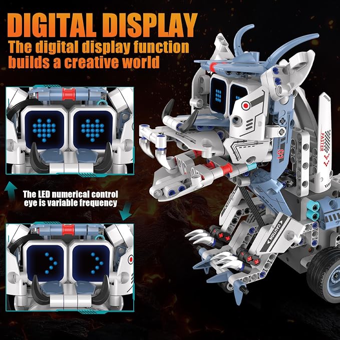 STEM Robot Building Sets for Kids Ages 6-16, 5-in-1 Remote Control and APP Robot Toys,343 Pcs DIY Building Science Educational Kit, Building Block Birthday Present for Teen Boys Girls
