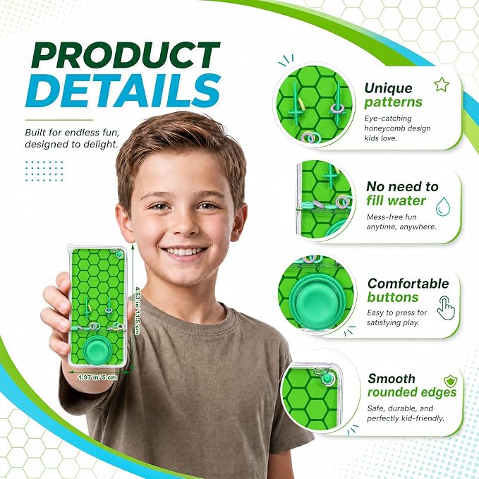12 Pcs Green Turtle Party Favors for Kids Handheld Water Games Water Ring Toss Toys, Sea Turtle Birthday Goodie Bags Stuffers Return Gifts Classroom Prize Rewards Bulk