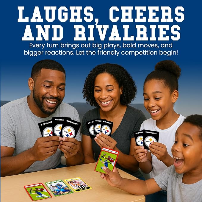 Blitz Champz Pittsburgh Steelers– Official NFL Playing Cards & Pittsburgh Steelers Gifts for Men & Women, Fun Travel Card Games for Adults & Kids Ages 7+, Camping Games for Friends & Family Game Night