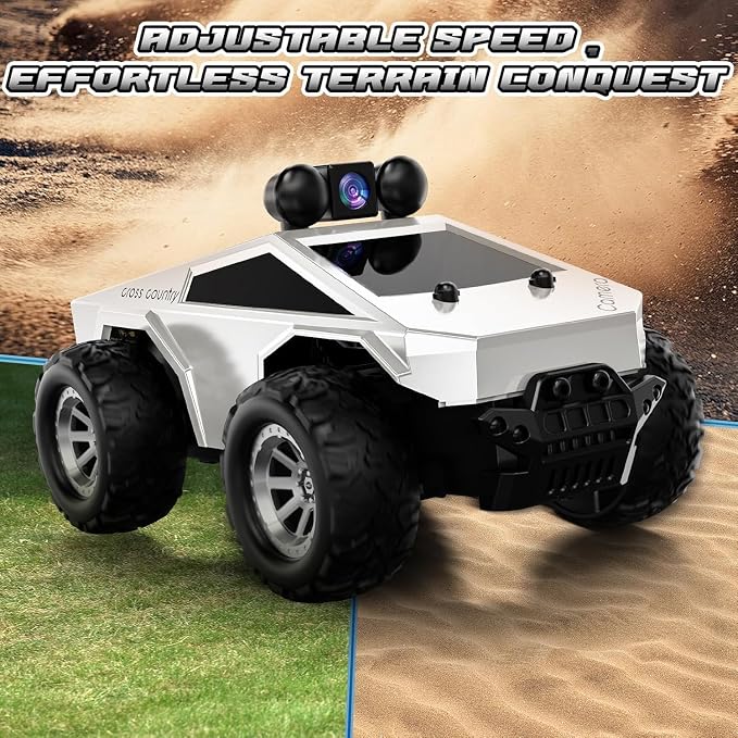 1:28 RC Cars Remote Control Car with 720P HD FPV Camera, All-Terrain RC Truck with Body Light Rechargeable Battery, Vehicle Toy Gifts for Adults Kids Boys and Girls