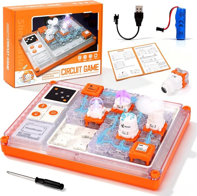Circuit Maze Blocks for Kids, Stem Circuit Puzzle Board with 500+ Projects, Educational Science Experiment Toy Gift for Boys Girls Age 8+