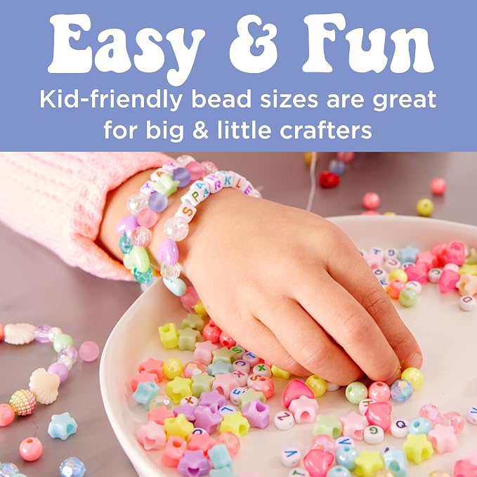 Creativity for Kids Unicorn Bead Jewelry Jar - Create 40+ DIY Friendship and Unicorn Bracelets for Girls | Gifts for Mom | Spring Crafts | Arts and Crafts for Kids | Unicorn Gifts for Girls (Ages 6+)