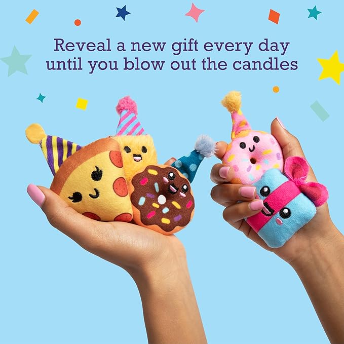 Emotional Support Pals Birthday Countdown Calendar by Relatable — Cuddly Stuffed Animals, Squishy Toys and Plushies, Great Birthday Gift for Loved Ones of All Ages — Includes 7 Surprises