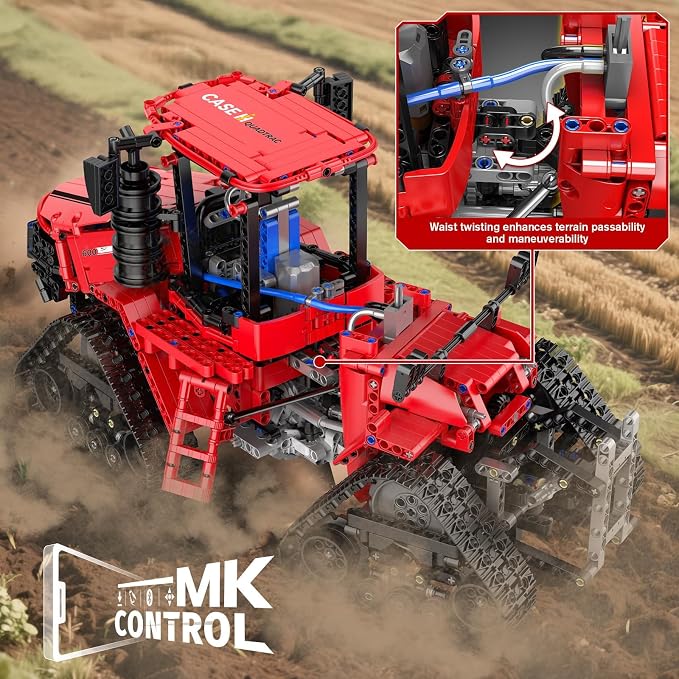 Mould King 18020 Technik Crawler Tractor Building Sets, APP Programmable Construction Large Vehicle Model Set, Tracked Tractor Building Kits Gift Toy for 14+ Adult/Teens/Enthusiasts(1769 Pcs)