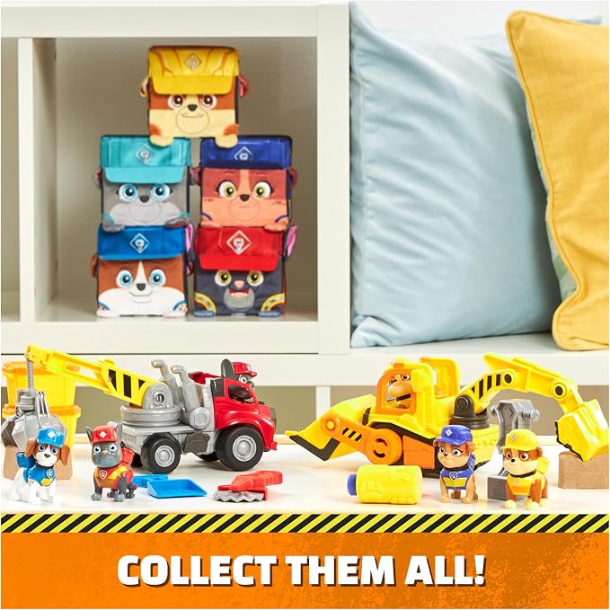Rubble & Crew, Mix’s Cement Mixer Toy Truck with Action Figure and Movable Construction Toys, Kids Toys for Ages 3 and Up