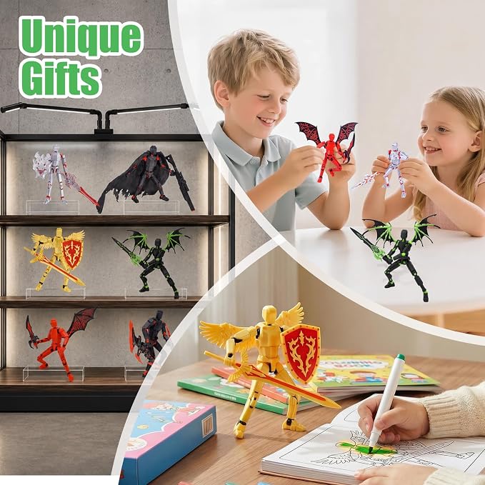 T13 Action Figure Set Assembled-3D Printed Multi-Jointed Movable Dummy 13，Titan 13 Action Figure, Birthday Gifts for Boys, Girls Desktop Decorations