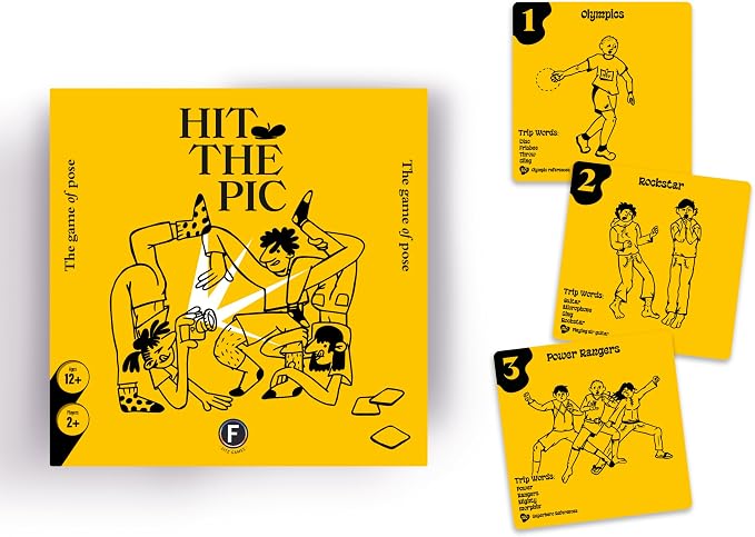 Hit The Pic Party Game - Match The Pose in Fast-Paced Team Play Using Improv and Movement, Perfect for Groups and Family Game Nights - Ages 12+, 2+ Players, 30 Minute Playtime, Made by Fitz