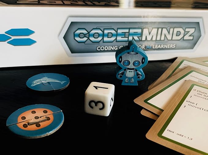 Game for AI Learners! NBC Featured: First Ever Board Game for Boys and Girls Age 6+. Teaches Artificial Intelligence and Computer Programming Through Fun Robot and Neural Adventure!