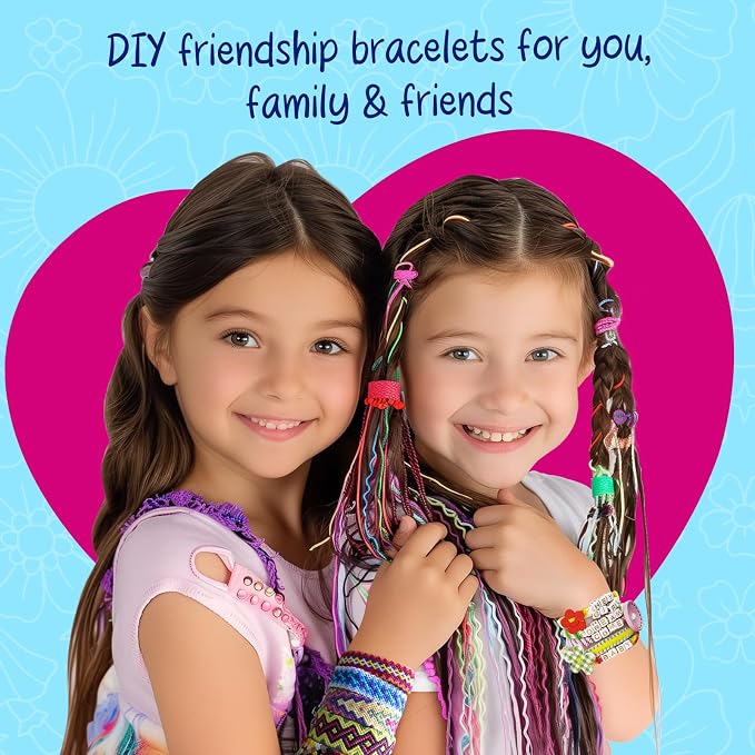 CEUCAL Bracelet Making Kit for Girls - Friendship Bracelet Kit - Birthday Gifts for Ages 6 7 8 9 10 11 12 Year Old Girl, Arts and Crafts for Kids Ages 8-12 Teen String Bracelets DIY Maker